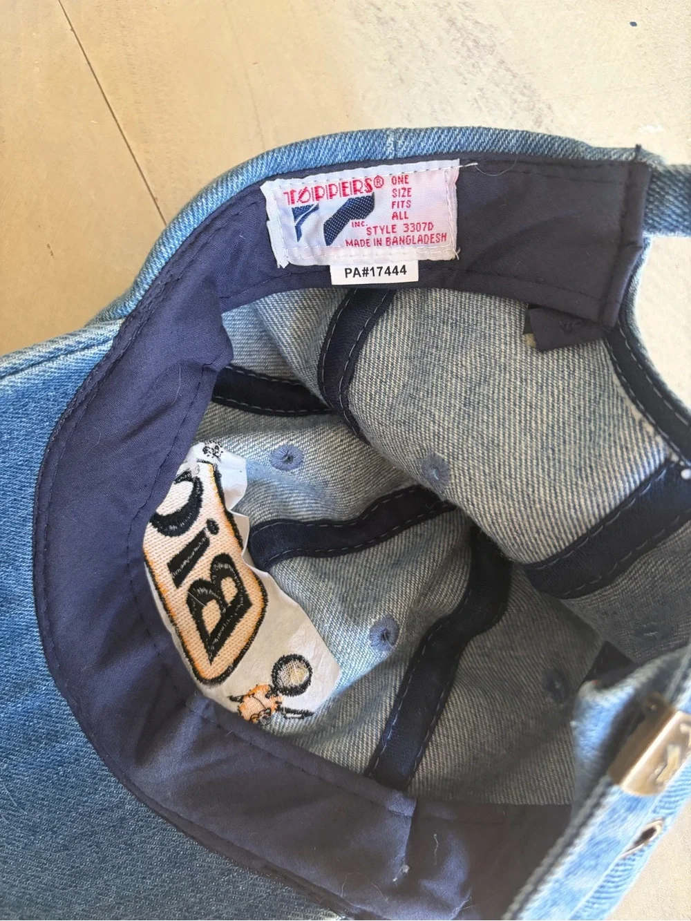 Vintage BIC Lighters Denim Hat Strapback Embroidered Toppers Baseball Cap Hat
